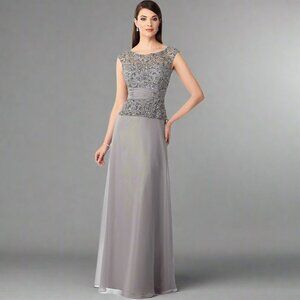 Cameron Blake gray dress, size 4,  NEW WITH TAGS!